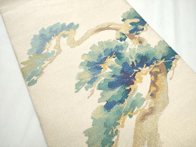 平和屋着物●太鼓柄袋帯 綴れ 松彩 金糸 正絹 逸品 CABC5511hy
