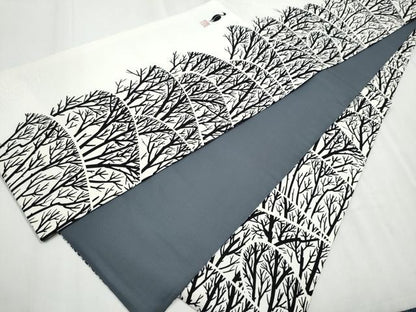 平和屋着物●東京友禅 菅有鬼一 両面 全通柄袋帯 枝文 正絹 逸品 CABC5522hy