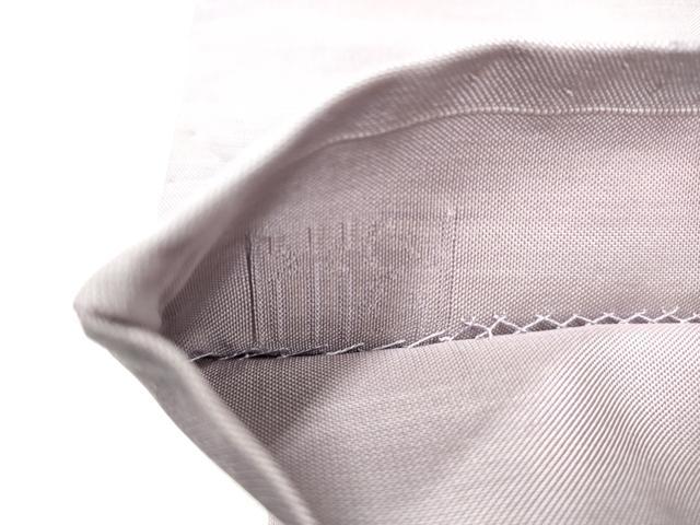 平和屋着物●太鼓柄袋帯 作家物 すくい織 草花文 銀糸 正絹 逸品 CABC5532hy
