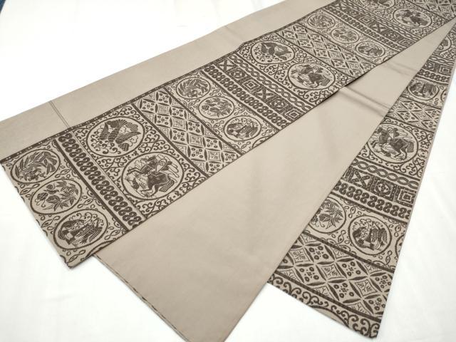 平和屋着物●全通柄袋帯 鳥獣花文 鈴乃屋扱い 正絹 逸品 CABC5535hy
