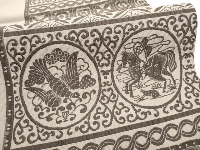 平和屋着物●全通柄袋帯 鳥獣花文 鈴乃屋扱い 正絹 逸品 CABC5535hy