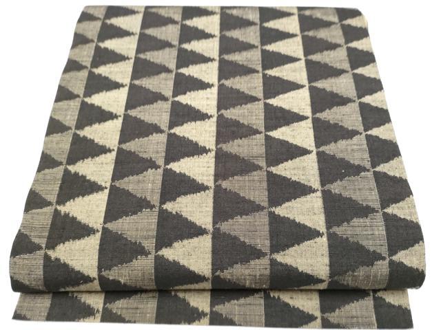 平和屋着物●両面 全通柄袋帯 紬地 間道 正絹 逸品 CABC5537hy
