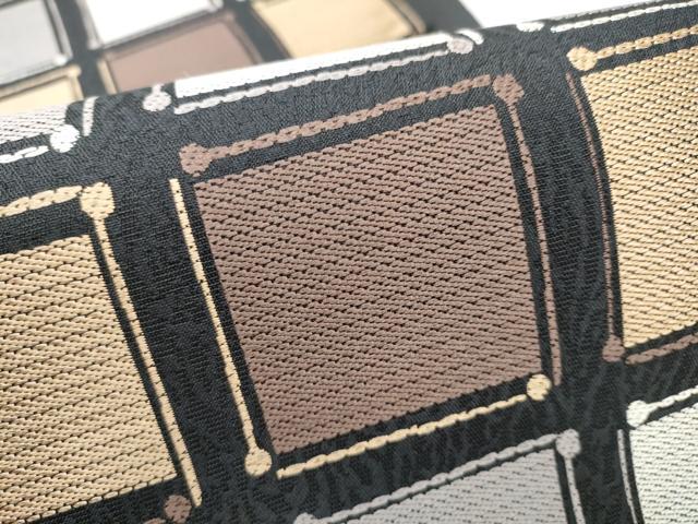 平和屋着物●六通柄袋帯 市松文 正絹 逸品 CABC5539hy