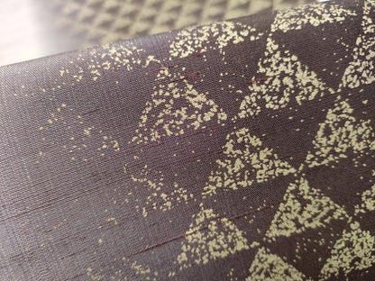 平和屋着物●両面 全通柄袋帯 紬地 鱗文様 金糸 さが美扱い 正絹 逸品 CABC5543hy