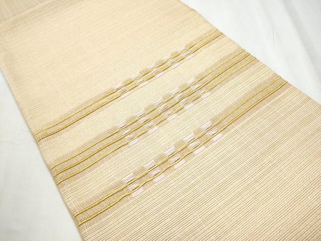 平和屋着物●太鼓柄袋帯 横段文 金糸 正絹 逸品 CABC5558hy