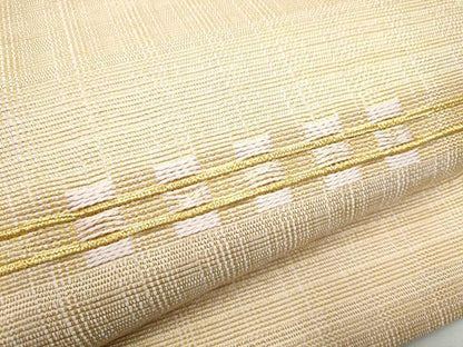 平和屋着物●太鼓柄袋帯 横段文 金糸 正絹 逸品 CABC5558hy