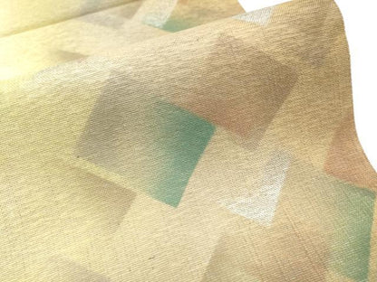平和屋着物●両面 六通柄袋帯 作家物 色紙重ね文 銀糸 正絹 逸品 CABC5559hy