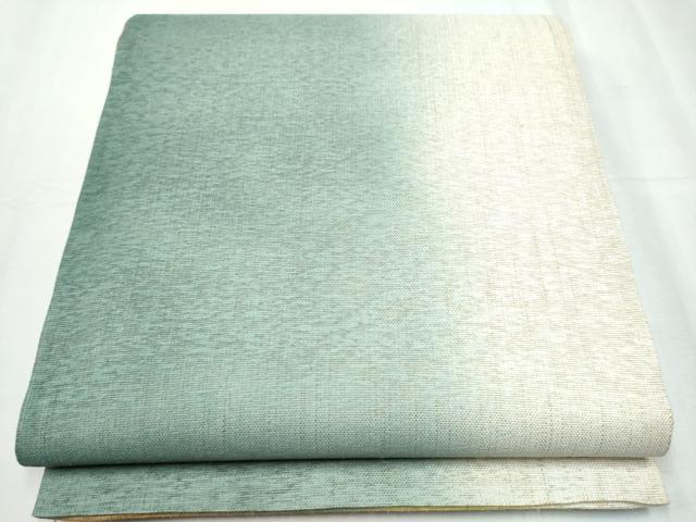 平和屋着物●両面 六通柄袋帯 作家物 色紙重ね文 銀糸 正絹 逸品 CABC5559hy