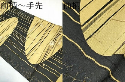 平和屋着物●六通柄袋帯 紹巴 枝花文 正絹 逸品 CABC5562hy