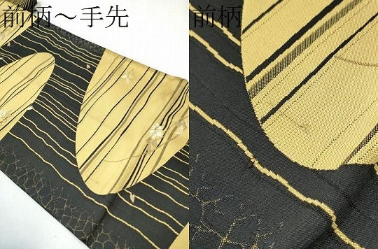 平和屋着物●六通柄袋帯 紹巴 枝花文 正絹 逸品 CABC5562hy