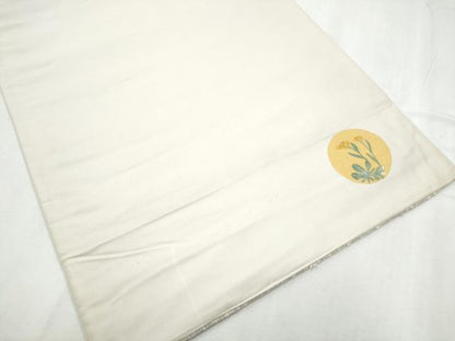 平和屋着物●六通柄袋帯 霞文 金銀糸 正絹 逸品 CABC5573hy