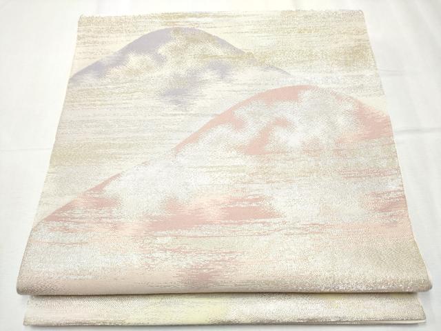 平和屋着物●西陣 川島織物 六通柄 本袋帯 遠山霞文 金銀糸 正絹 逸品 CABC5583hy