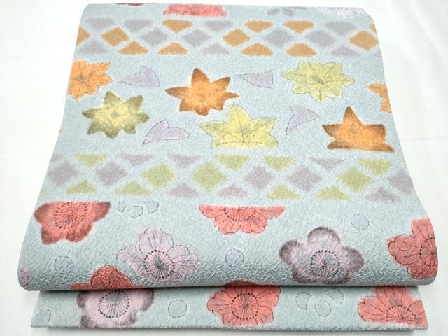 平和屋着物●六通柄袋帯 舞花文 正絹 逸品 CABC5588hy