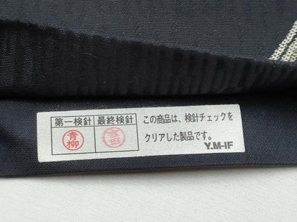 平和屋着物●六通柄袋帯 抽象丸文 黒地 正絹 逸品 CABC5595hy