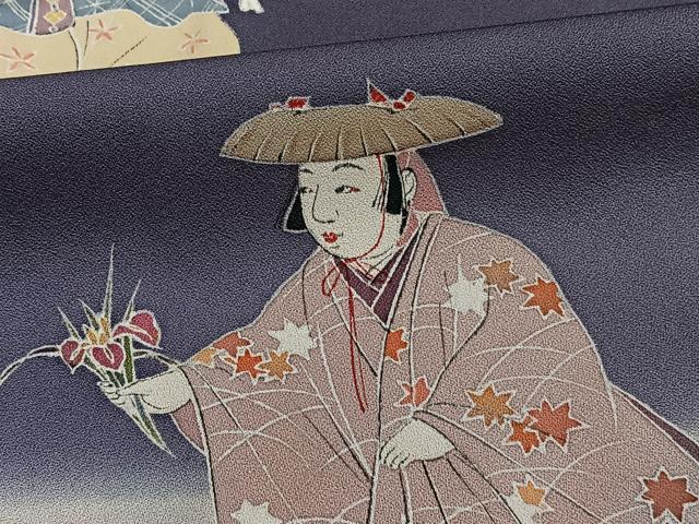 平和屋着物●染色作家 おだに武士 色留袖 人物文 暈し染め 金彩 正絹 逸品 CABC5666xi
