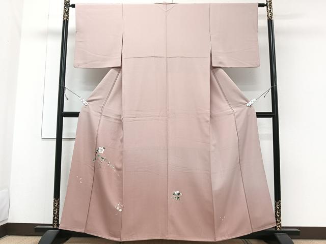 平和屋着物■色留訪問着　草花文　暈し染め　正絹　逸品　CABC5678xi