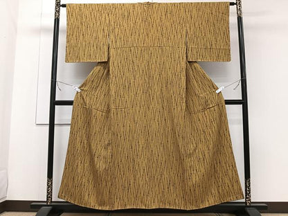 平和屋着物■上質な小紋 松葉文 正絹 逸品 未使用 CABC5685xi