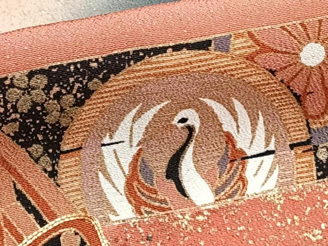 平和屋着物■豪華黒留袖　駒刺繍　御所車花文　暈し染め　金彩　正絹　逸品　未使用　CABC5689xi