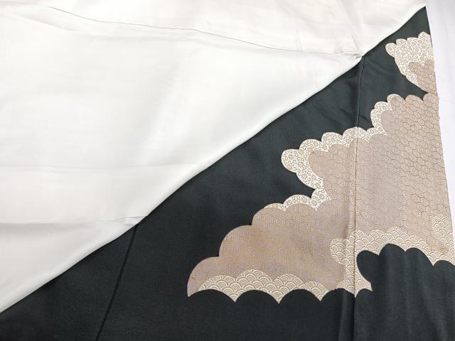 平和屋着物■豪華黒留袖　刺繍　鳳凰文　金彩　正絹　逸品　CABC5692xi