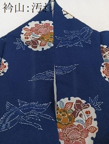 平和屋着物■上質な小紋 飛鶴花文 正絹 逸品 CABC5694xi
