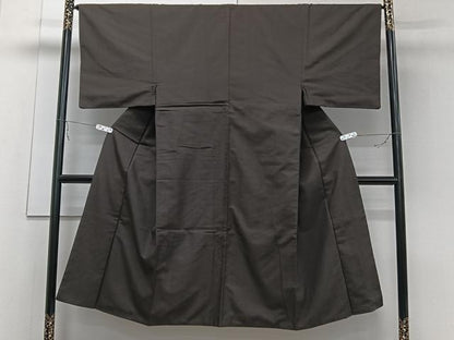 平和屋着物■男性　紬　赤墨色　正絹　逸品　CABC5722xi