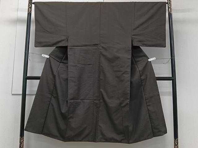 平和屋着物■男性　紬　赤墨色　正絹　逸品　CABC5722xi