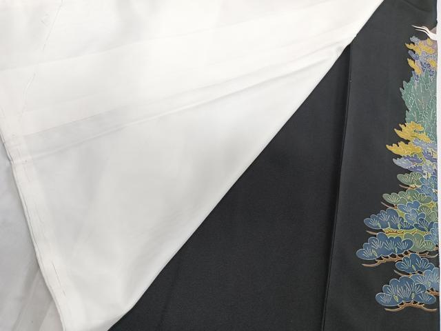 平和屋着物■豪華黒留袖　友禅　作家物　風景文　正絹　逸品　CABC5729xi