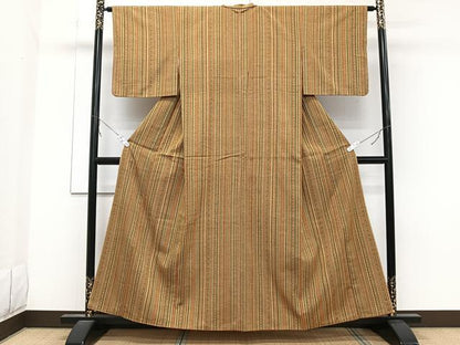 平和屋着物■上質な紬　花間道　正絹　逸品　CABC5739xi