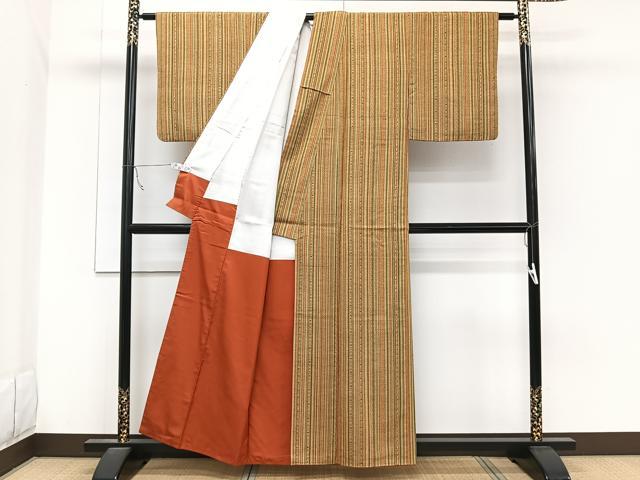 平和屋着物■上質な紬　花間道　正絹　逸品　CABC5739xi