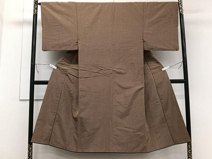 平和屋着物■男性　紬　縞　正絹　逸品　CABC5745xi