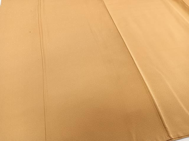 平和屋着物■上質な色無地 柑子色 正絹 逸品 CABC5752xi