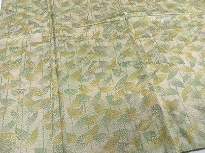 平和屋着物■上質な小紋 草葉文 正絹 逸品 CABC5772xi