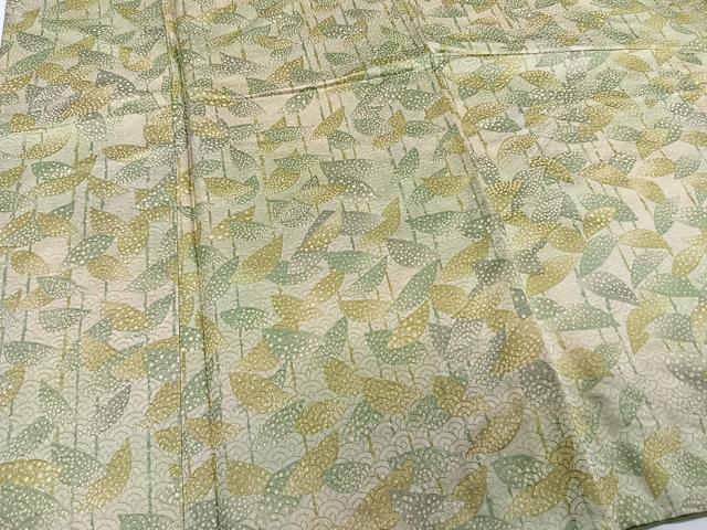 平和屋着物■上質な小紋 草葉文 正絹 逸品 CABC5772xi