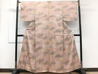 平和屋着物■上質な小紋 草花文 暈し染め 正絹 逸品 未使用 CABC5799xi