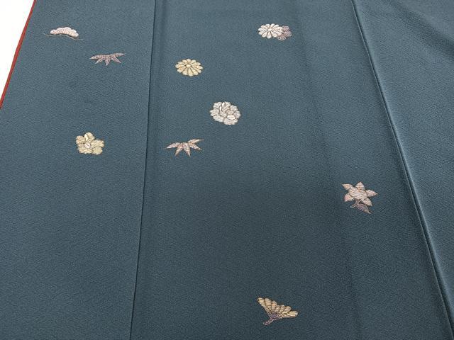 平和屋着物□豪華色留袖 総刺繍 舞花文 金糸 正絹 逸品 CABC5808xi