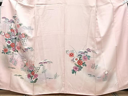平和屋着物■訪問着 御所車花文 暈し染め 金銀彩 正絹 逸品 CABC5810xi
