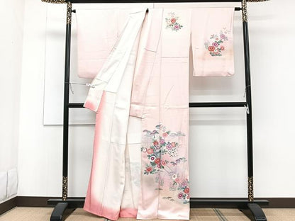平和屋着物■訪問着 御所車花文 暈し染め 金銀彩 正絹 逸品 CABC5810xi