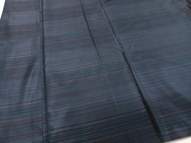 平和屋着物■上質な紬 横縞 正絹 逸品 CABC5826xi