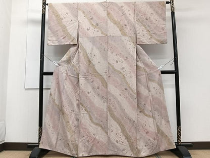 平和屋着物■上質な小紋 舞花文 暈し染め 正絹 逸品 CABC5828xi
