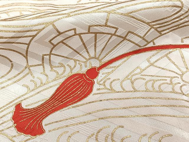 平和屋着物●豪華振袖　駒刺繍　舞花間道　金彩　仮絵羽　逸品　未使用　CABD8221vp 平和屋着物□豪華振袖 駒刺繍 花鼓文 金彩 正絹 逸品 CABC5831xi