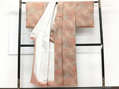 平和屋着物■上質な小紋 草花文 暈し染め 金彩 正絹 逸品 CABC5837xi