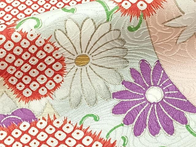 平和屋着物□豪華振袖 駒刺繍 立波花文 金彩 正絹 逸品 CABC5844xi