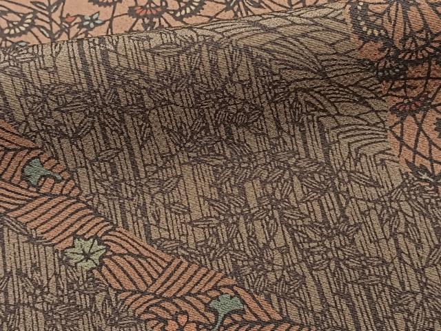 平和屋着物■上質な小紋 作家物 立波花文 正絹 逸品 CABC5855xi