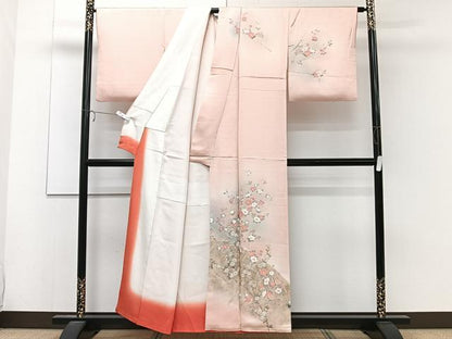 平和屋着物■訪問着 籬花文 暈し染め 金銀彩 正絹 逸品 CABC5861xi