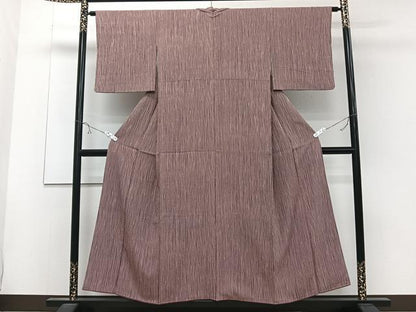 平和屋着物■上質な小紋 よろけ縞 正絹 逸品 CABC5868xi