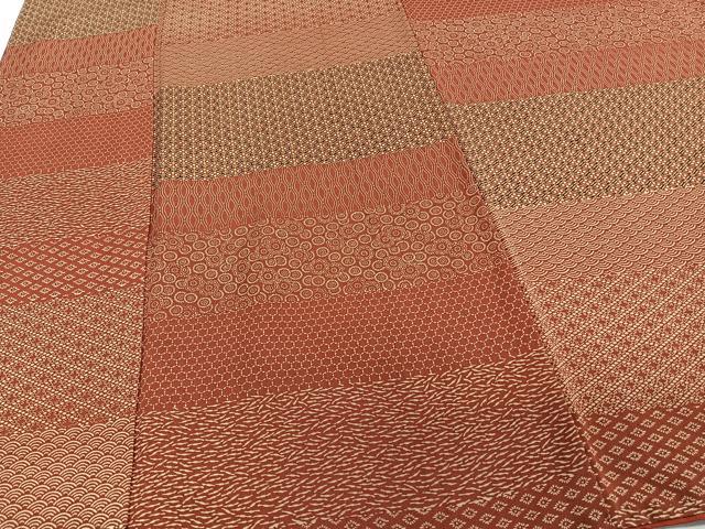 平和屋着物■上質な小紋 横段花文 正絹 逸品 CABC5881xi