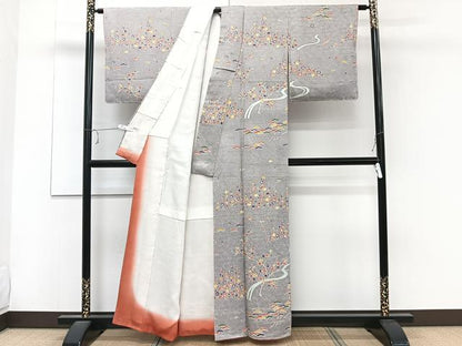 平和屋着物■訪問着 草花文 正絹 逸品 未使用 CABC5884xi