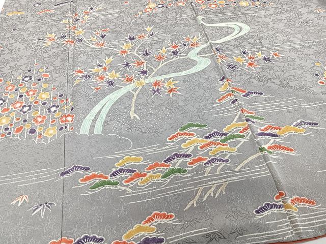 平和屋着物■訪問着 草花文 正絹 逸品 未使用 CABC5884xi