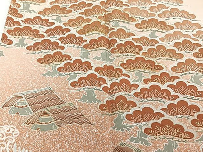 平和屋着物■豪華色留袖 駒刺繍 浜松文 暈し染め 金彩 正絹 逸品 CABC5886xi