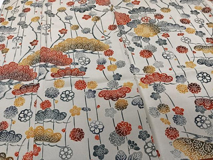 平和屋着物■上質な小紋 型染め 笠松花文 正絹 逸品 CABC5887xi